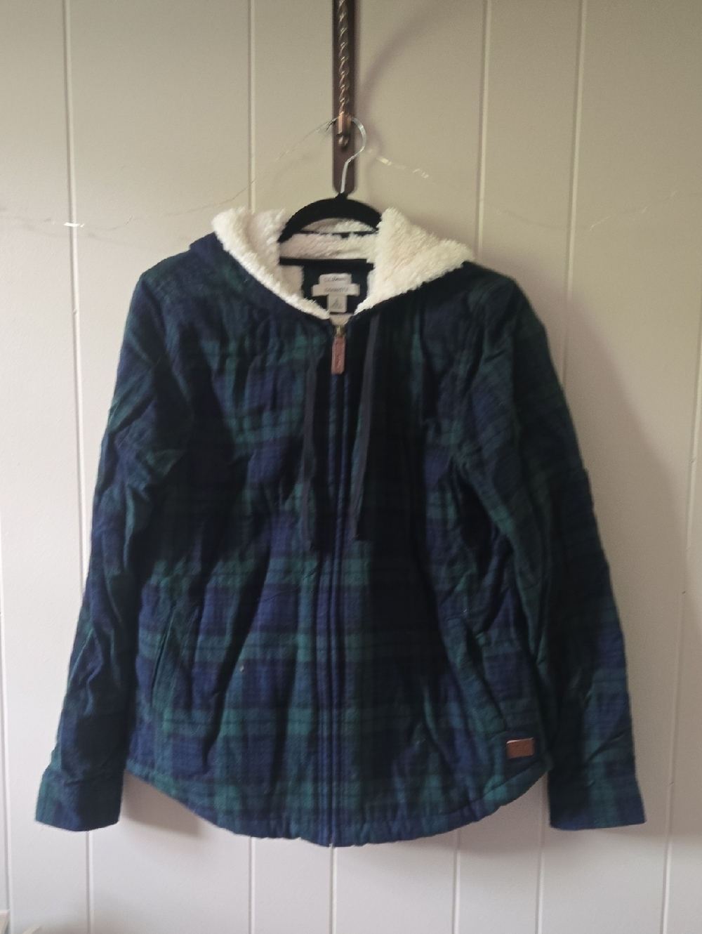 L.L.Bean Hunter Plaid Sherpa-Lined Relaxed Fit Jacket